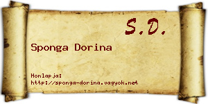 Sponga Dorina névjegykártya