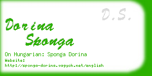 dorina sponga business card